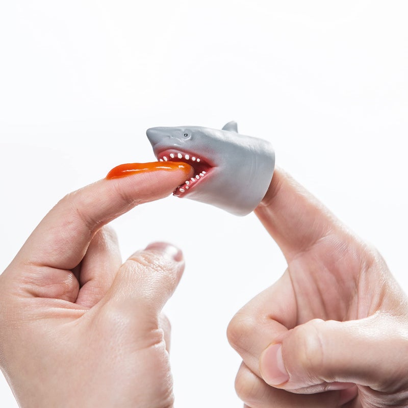 AQKILO Shark Finger Puppet Set, Ocean Animal Puppet Show Theater Props, Novelty Toys Weird Stuff Gifts, 5 PCS - Image 5
