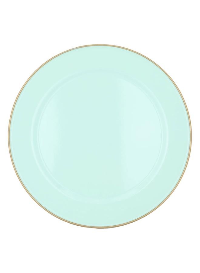 Alsaif Glass Serving Plate 30 Cm Flat Round Light Green - Image 2