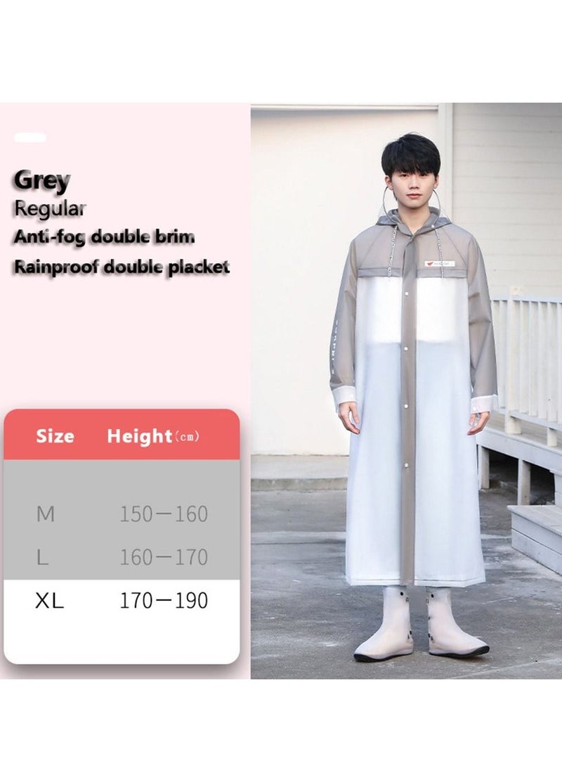 SYOSI Rain Ponchos Raincoat for Adults Reusable - Fashion Hooded Waterproof Rain Poncho EVA Rain coat Jacket Long Rain Cape for Outdoor for Men Women - Image 5