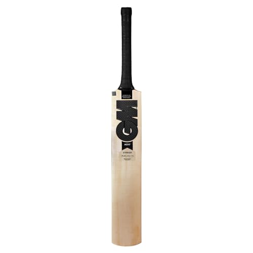 GM Noir Striker Kashmir Willow Cricket Bat with Cross Weave Tape on The Face | Size-3 | Light Weight | Free Cover|, Multi Colour - Image 1