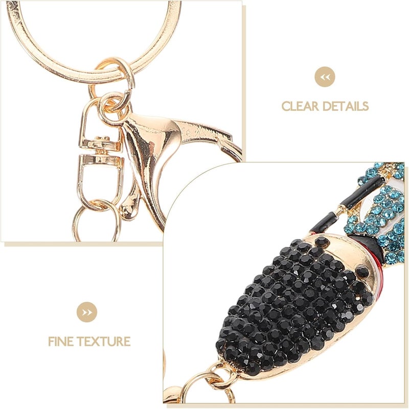 Uonlytech Soldier Car Keychain Pendant Blue Metal Keyring Bag Charm Cute Decorative Accessory for Women - Image 3