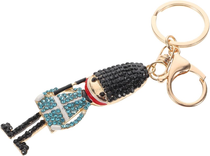 Uonlytech Soldier Car Keychain Pendant Blue Metal Keyring Bag Charm Cute Decorative Accessory for Women - Image 1