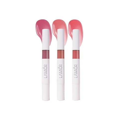 LAMIOR Peptide Glaze Lip Balm Combo Pack of 3 - Frozen Jamun | 3-in-1 Formula for Glossy Shine, Healing, and Nourishment | Pillowy-Soft Lips | Nourishes Dry Skin | Real Reviews, Juicy Results! - Image 1