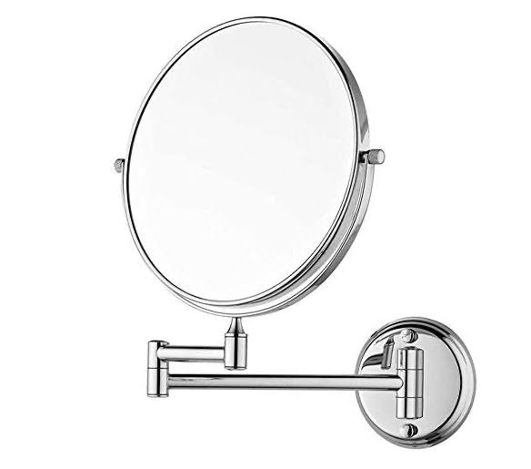 SBD 8 inch Stainless Steel Shaving Makeup Bathroom Mirror with 2X Magnifying and Wall Bracket with Adjustable Frame Chrome Finished, Model: Rod - Image 5