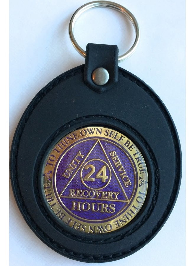 RecoveryChip Universal AA Medallion or Coin Holder Keychain Black Soft Silicone - Image 5
