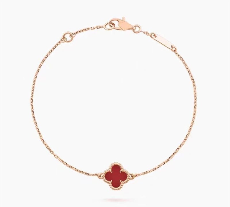 Mini Clover Bracelet for Women – Full Rhinestone Single Flower, Silver-Tone Dainty Chain, Elegant Everyday & Party Jewelry