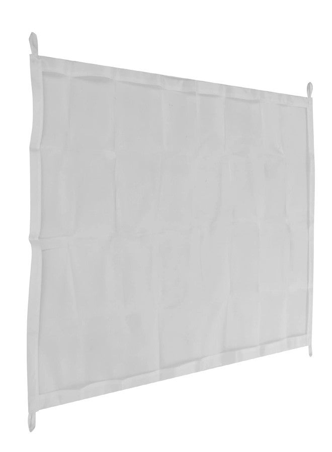 ciciglow بوابة عزل داخلية للكلاب، بوابة أمان محمولة قابلة للسحب للكلاب والقطط، قابلة للطي، تصميم بأربعة أحزمة، تحسين في النسج، مناسبة لمختلف الأنواع (أبيض) - Image 3