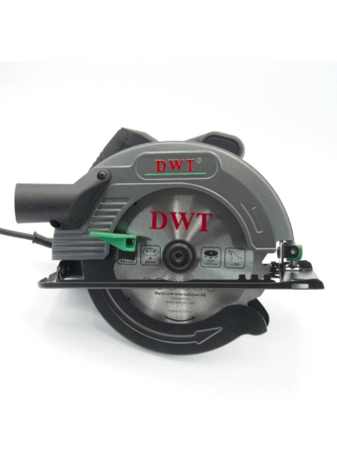 DWT 1300W 220-230V Cutting Depth and Angle Adjustment Corded Circular Saw Multicolour 18.2 x 25.3 x 32 cm HKSP13-61 - Image 3