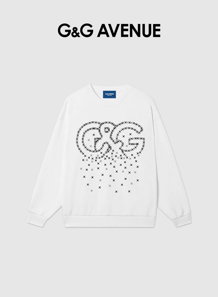 G&G AVENUE Spring and autumn unisex pure cotton round neck sweatshirt  casual style soft sweatshirt long shirt solid color long sleeves hippie casual sweatshirt long sleeves - Image 2