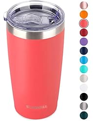 SUNWILL SUNWILL 20oz Tumbler with Lid, Stainless Steel Vacuum Insulated Double Wall Travel Tumbler, Durable Insulated Coffee  - Image 1
