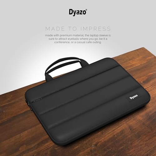 Dyazo 15.6 Inch Fluffy Laptop Sleeve | Soft Padded Protection | Water Resistant & Lightweight Laptop Sleeve Case Compatible for MacBook, Dell, HP, Lenovo, Acer, Asus and Other Notebook (Black) - Image 4
