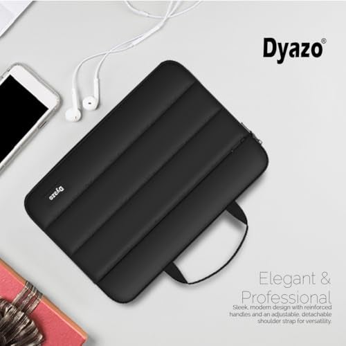 Dyazo 15.6 Inch Fluffy Laptop Sleeve | Soft Padded Protection | Water Resistant & Lightweight Laptop Sleeve Case Compatible for MacBook, Dell, HP, Lenovo, Acer, Asus and Other Notebook (Black) - Image 5