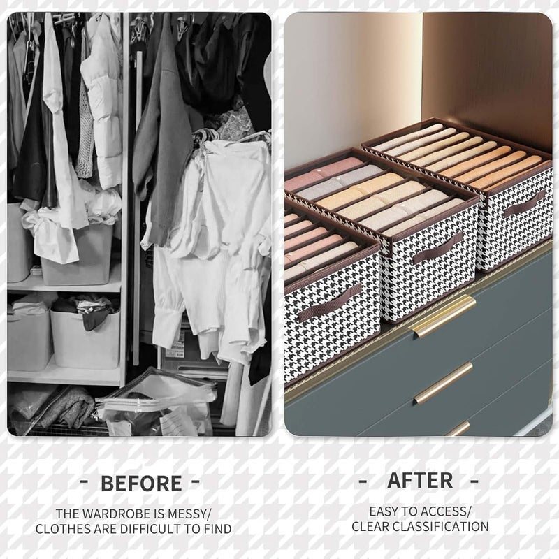 Juflix Juflix Household Wardrobe Organizer Space Saving Organizer Of Closet Bedroom Home Dorm Bedroom Accessories Folding Clothes Storage Box With Handles Frame Pack of 1  - Image 5