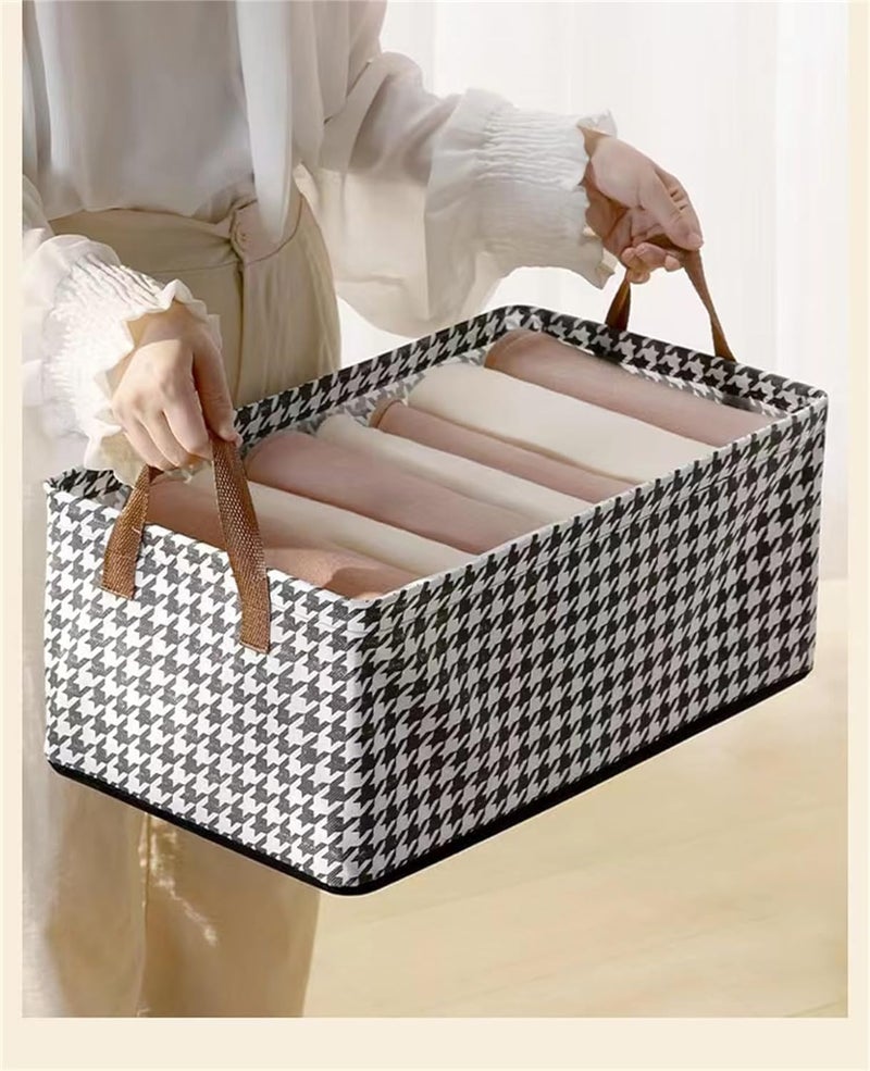 Juflix Juflix Household Wardrobe Organizer Space Saving Organizer Of Closet Bedroom Home Dorm Bedroom Accessories Folding Clothes Storage Box With Handles Frame Pack of 1  - Image 3