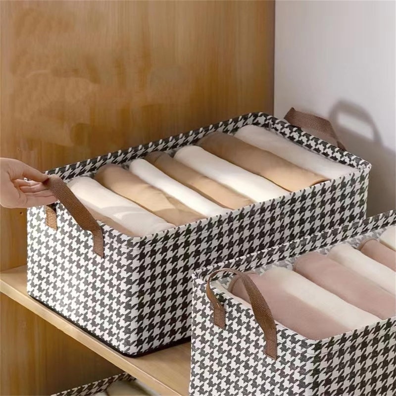 Juflix Juflix Household Wardrobe Organizer Space Saving Organizer Of Closet Bedroom Home Dorm Bedroom Accessories Folding Clothes Storage Box With Handles Frame Pack of 1  - Image 2