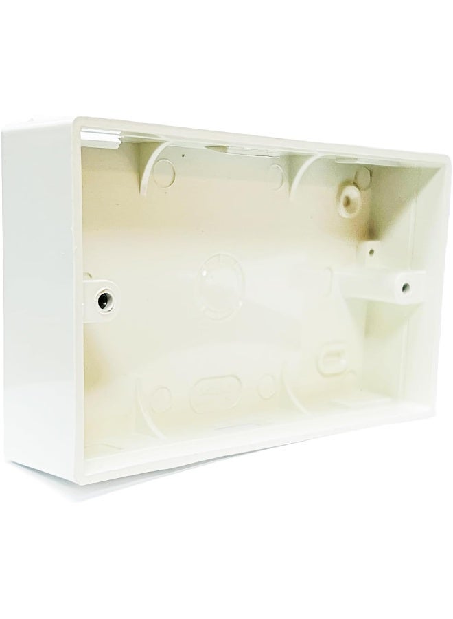 Biella Pvc Electrical Junction Box With Hole For Trunking Switch Or Double Socket White 6X3