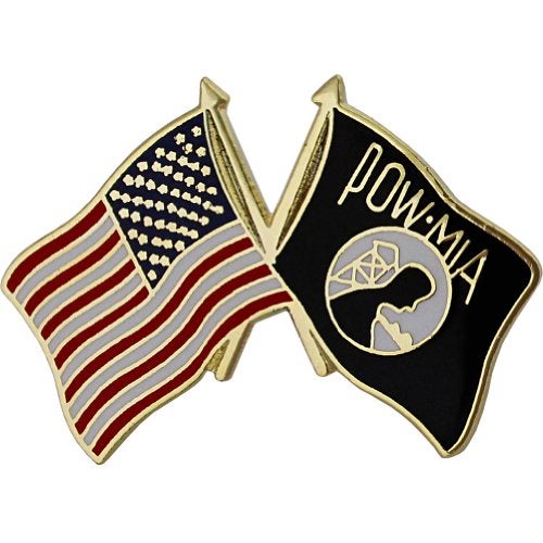 Mitchell Proffitt American and POW/MIA Crossed Flags 1" Lapel Pin - Image 4