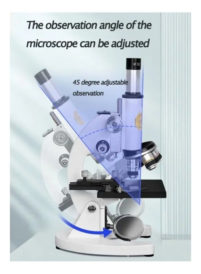 Agofyngs 100,000X HD Monocular Microscope for Students, Portable Science Experiment Microscope for Primary to University Learning - Image 2