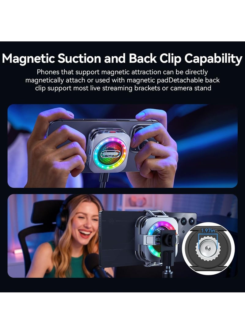 Nubia Red Magic Phone Cooler RedMagic 6 Pro Magnetic Phone/Tablet Cooler – 30W Ultra-Cooling Gaming Fan with 35W Mini GaN Charger, Graphene Heatsink, Magnetic Mount & Clip – Powerful Cooling Fan for Smartphones, Tablets, iPad & Steam Deck (Perfect for PUBG Mobile, COD & More) - Image 3