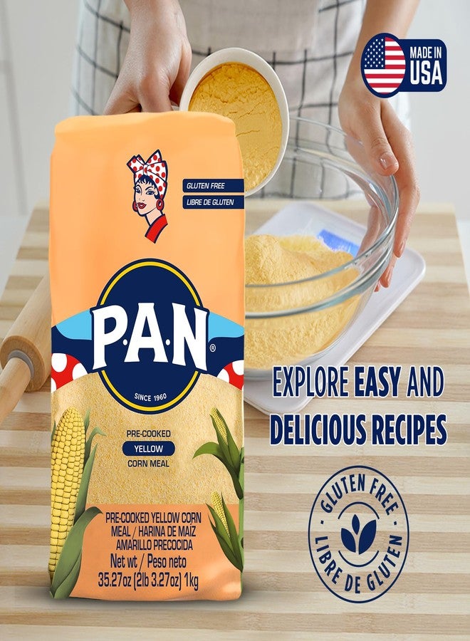 P.A.N. Yellow Corn Meal – Pre-cooked Gluten Free and Kosher Flour for Arepas (2.2 lb/Pack of 1) - Image 3