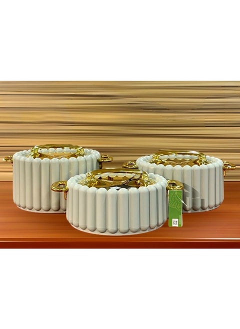 طقم حافظات طعام فاخرة مكونه من 3 قطع مقاس 1500 -2000-2500