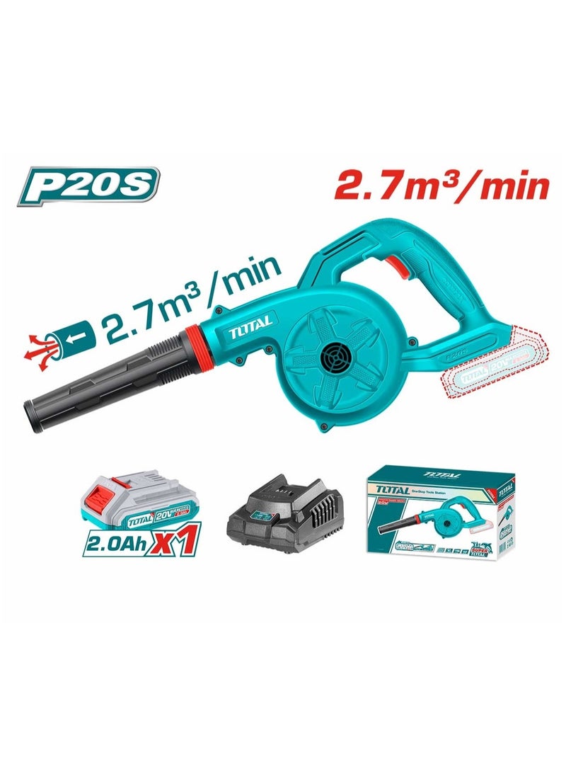 TOTAL 20 volt charging air blower with 1 battery and charger  - Image 1