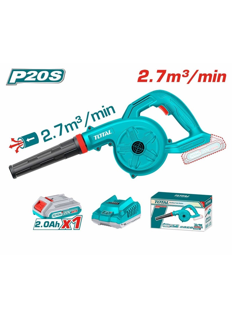 TOTAL 20 volt charging air blower with 1 battery and charger  - Image 2