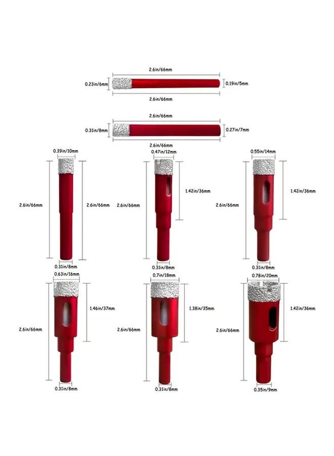 16Pcs Brazed Diamond Hole Saw Set Model 681012141618202225283035404550 For Dry Drilling - Image 4