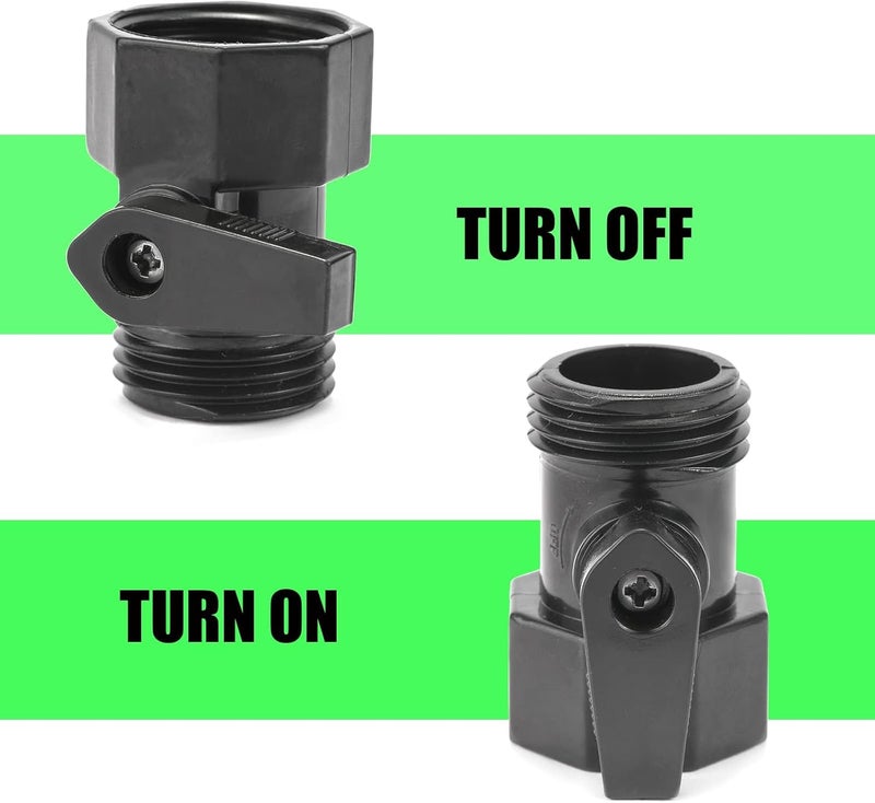 Sanpaint 12 Pack Garden Hose Shut Off Valve - 3/4" Plastic Hose Connector Water Shut Off Valve Hose Shutoff Valve - Image 4