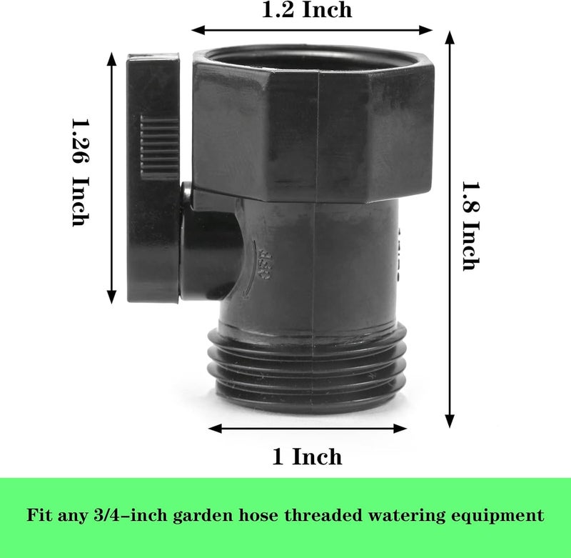Sanpaint 12 Pack Garden Hose Shut Off Valve - 3/4" Plastic Hose Connector Water Shut Off Valve Hose Shutoff Valve - Image 3
