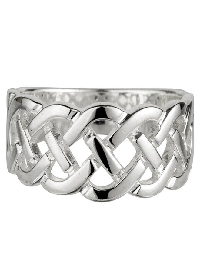 Solvar Celtic Knot Ring Sterling Silver Women's Made in Ireland Size 6.5 - Image 1