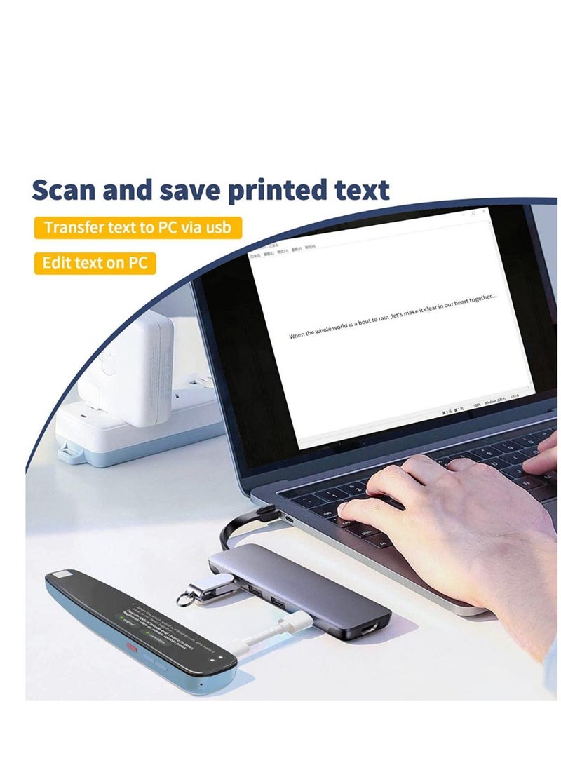 REBENUO Scan Reader Pen 16GB Dictionary Mobile Scanner Translator Scanning Pen 112 Language OCR Digital Reader Pen Voice Translator Device Text Phonetic Multilingual Translation  - Image 2