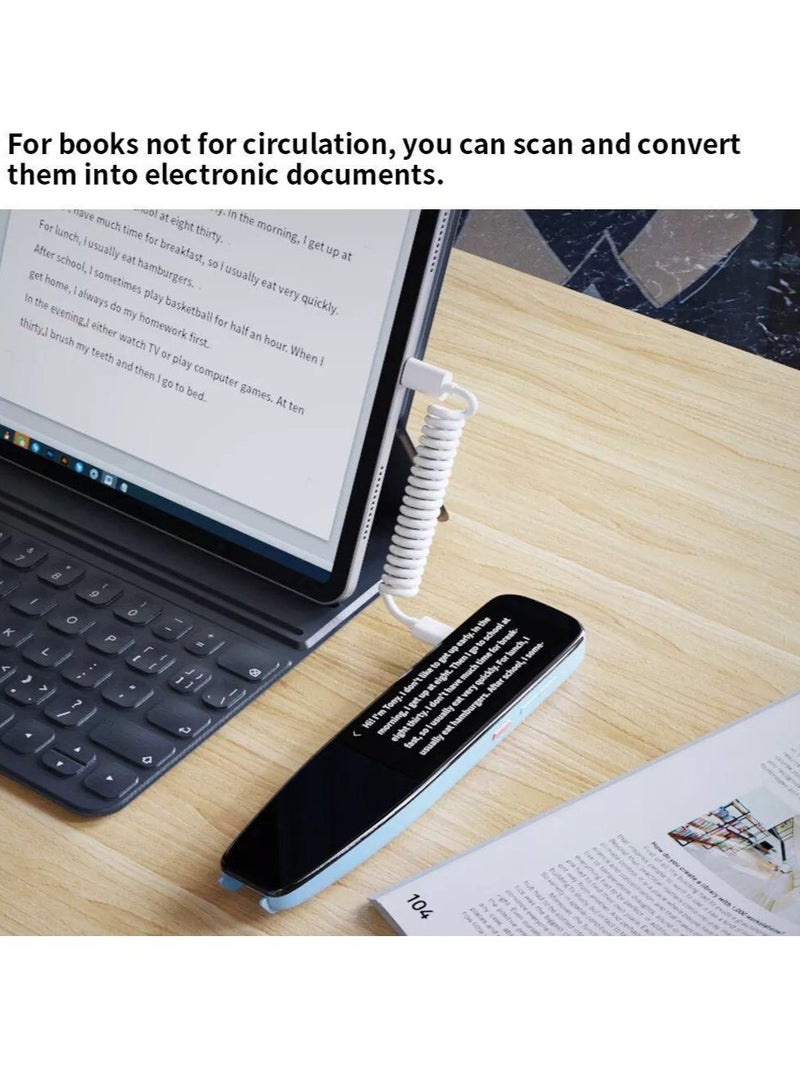 Scan Reader Pen 16GB Dictionary Mobile Scanner Translator Scanning Pen 112 Language OCR Digital Reader Pen Voice Translator Device Text Phonetic Multilingual Translation