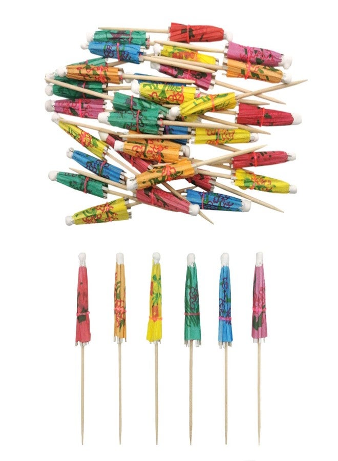 BLUETOP Cocktail Umbrella Parasol Picks 4 Inch Pack 144 Assorted Colors,Drink Umbrella Toothpicks for Drink&Food, Decorative toothpicks for Party,Hotel, Restaurant,Hawaiian Party,Children's Day - Image 3