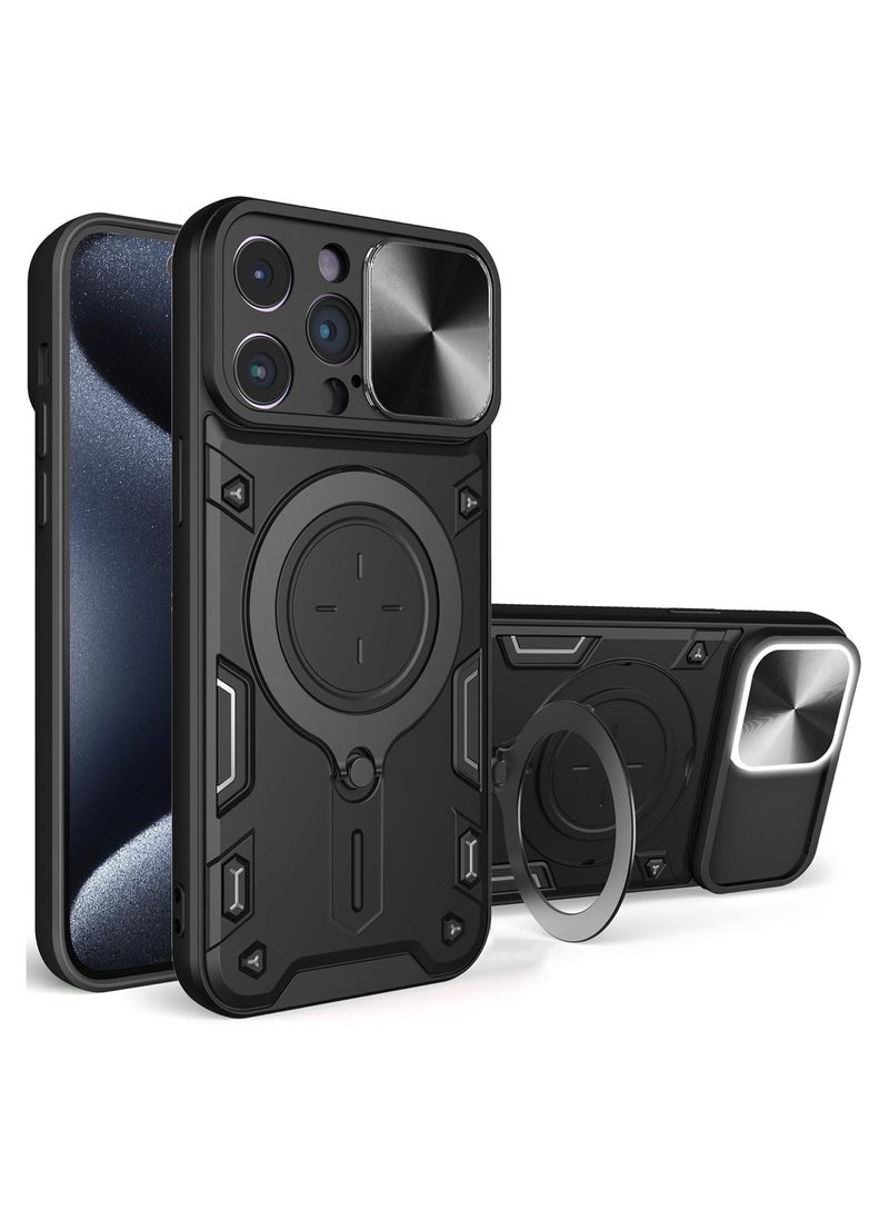 Generic - Magnetic case for iPhone 16 Pro Max with sliding camera. Armored shockproof cover - Image 1