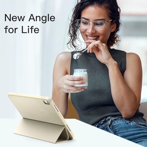 Akkerds Compatible with iPad (A16) 11th Generation Case 11 Inch 2025, for iPad 10th Generation Case 10.9 Inch 2022 with Pencil Holder, Slim Trifold Stand Protective Cover with Soft TPU Back, Starlight - Image 2