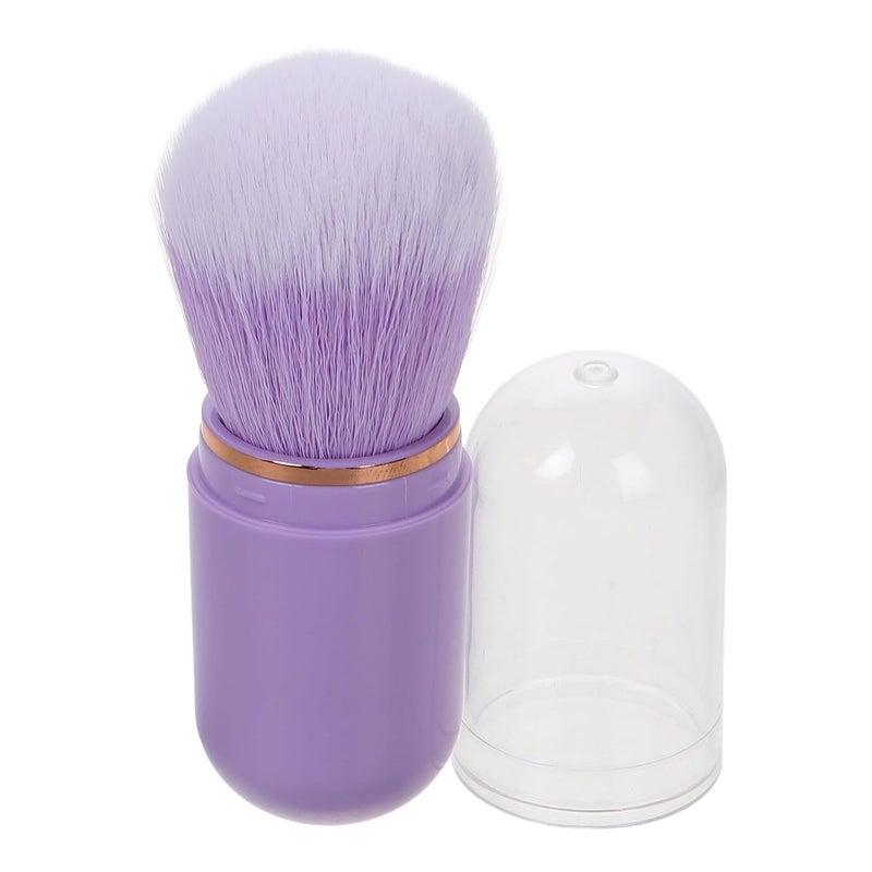 Mini Retractable Blush Brush Portable Small Makeup Brush for Cheeks Travel Cosmetics Tool with Protective Cap - Image 1