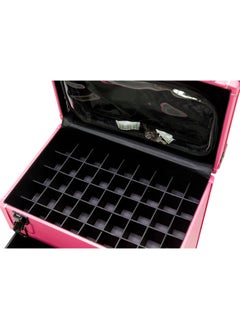 SUNRISE Rolling Makeup Train Case Pro Large Makeup Trolley Case PVC Travel Cosmetic w/ 4 Wheel Lock Nail Polish Organizer Storage  - Image 3