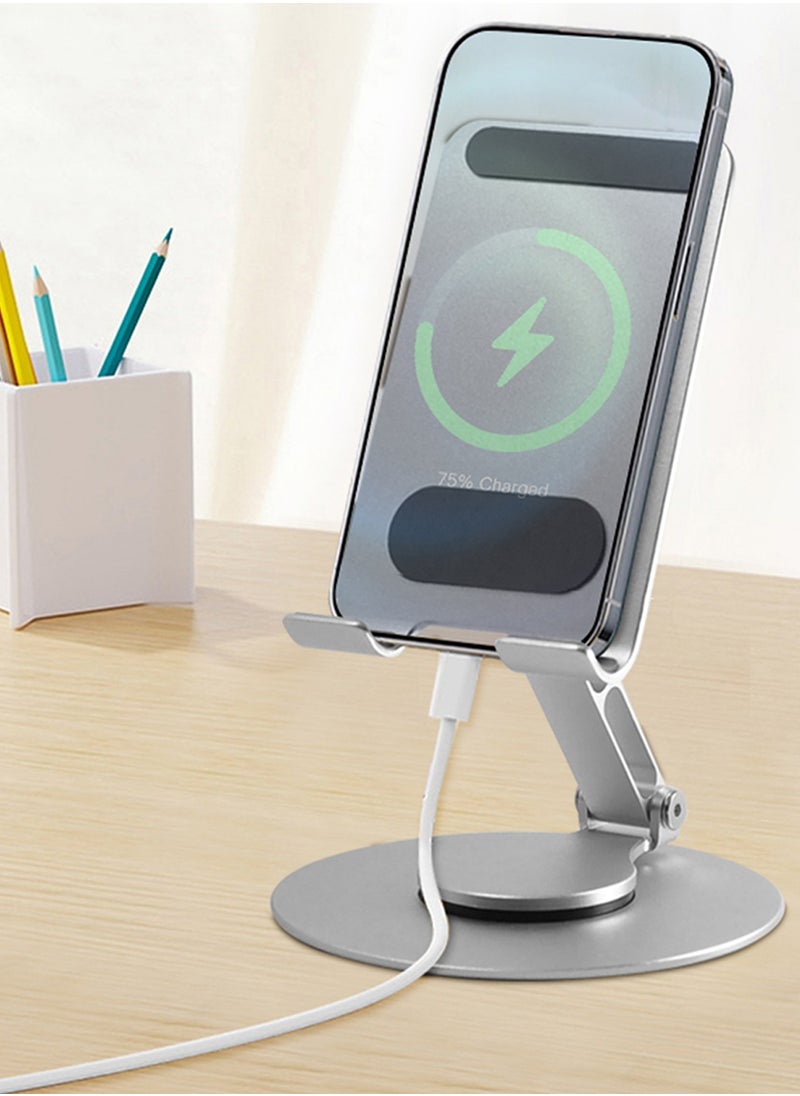 Qiccijoo Cell Phone Stand,Adjustable Angle Height and 360 °Rotation Phone Stand for Desk,Fully Foldable/Portable Phone Holder,Aluminum Metal Cell Phone Holder for iPhone，iPad，All Smartphones - pzsku/ZECA59C3006481C1129A2Z/45/_/1723517713/d64be1da-5e70-43f4-a32e-7747ed0b9bfa