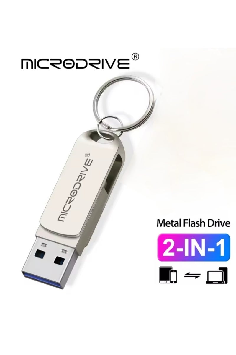 مايكرو درايف فلاش درايف مزدوج بمنفذ Type-C 128GB  للايفون - Image 1