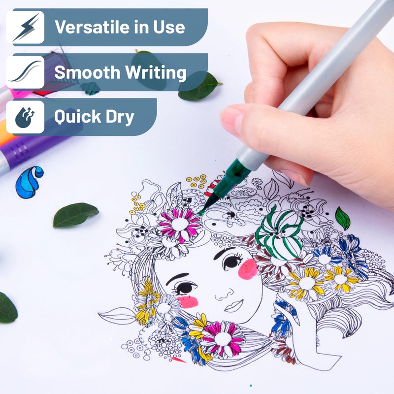 Mr. Pen- Dual Tip Brush Pens, 12 Colors, Art Markers for Kids Adults Coloring - Image 4
