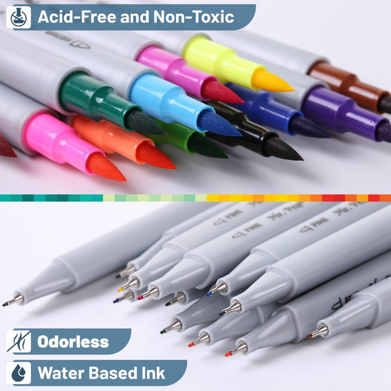 Mr. Pen- Dual Tip Brush Pens, 12 Colors, Art Markers for Kids Adults Coloring - Image 5