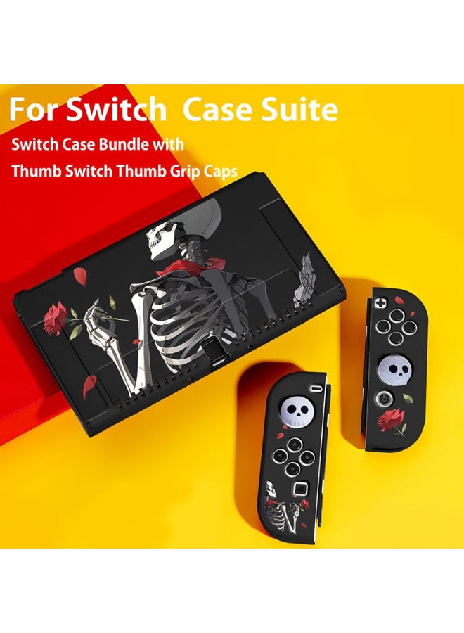 Nintendo Switch Protective Case Halloween Skull Nsoled Split Silicone Soft Handle Swich Hard Case 