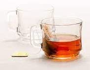 GLASSIMON Black Tea Cup Set of 6 Capacity 220 ml I Black Tea Cup and Saucer Set Toughened Transparent I Size Cup Diameter 8 cm Height 71 cm - Image 2