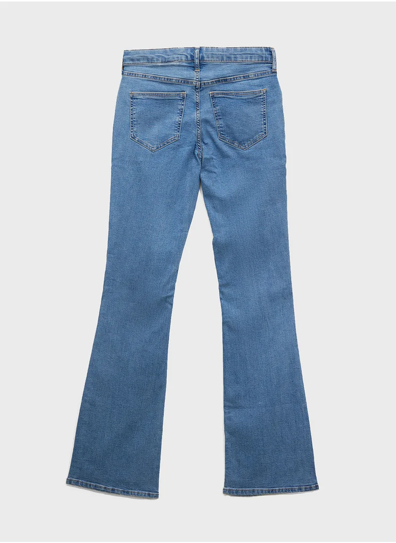 اتش اند ام Flared Leg Low Jeans