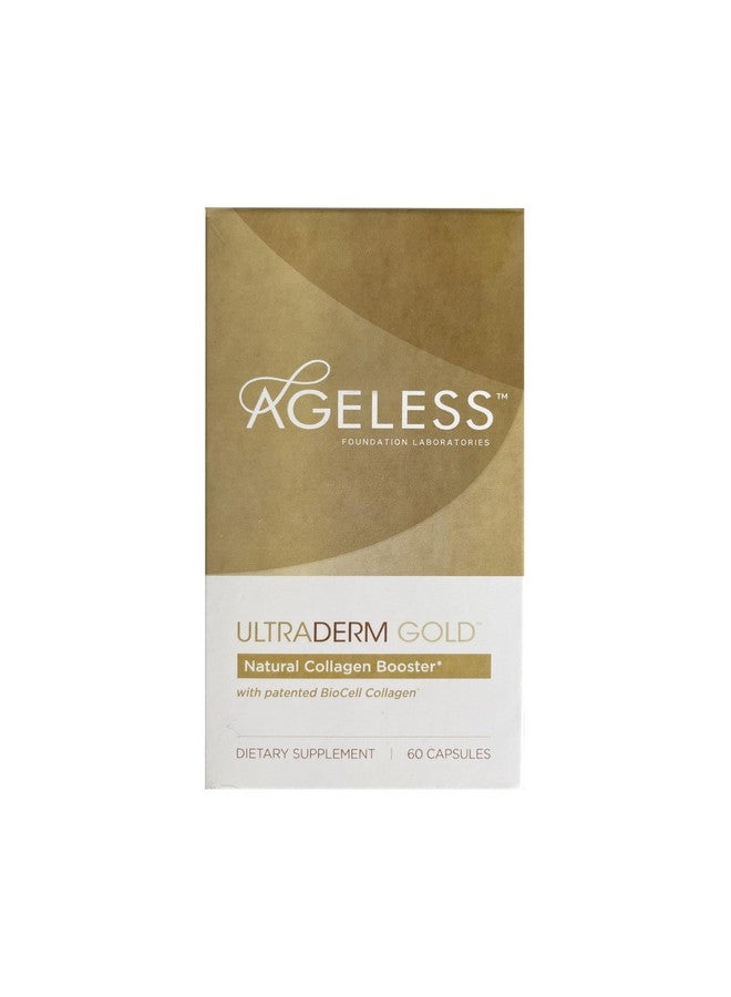 Ageless Foundation Laboratories Ageless UltraDERM Gold - Natural Collagen Booster with BioCell Collagen - 60 Count 