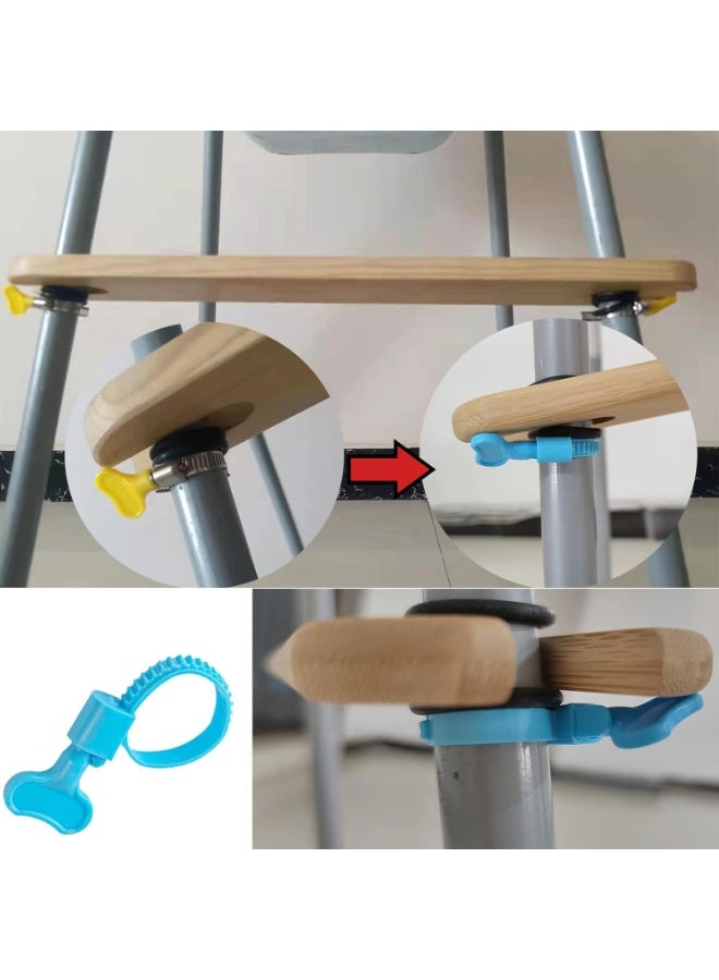 High Chair Footrest, Natural Bamboo Wooden Footrest Compatible with IKEA Antilop High Chairs Accessories, Adjustable HighChair Foot Rest - Image 2