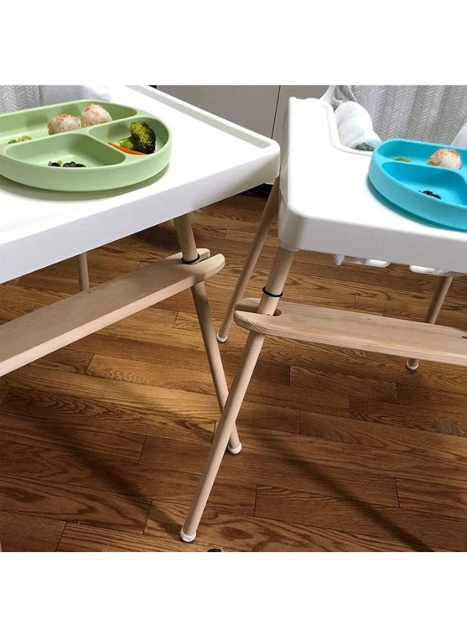High Chair Footrest, Natural Bamboo Wooden Footrest Compatible with IKEA Antilop High Chairs Accessories, Adjustable HighChair Foot Rest - Image 5