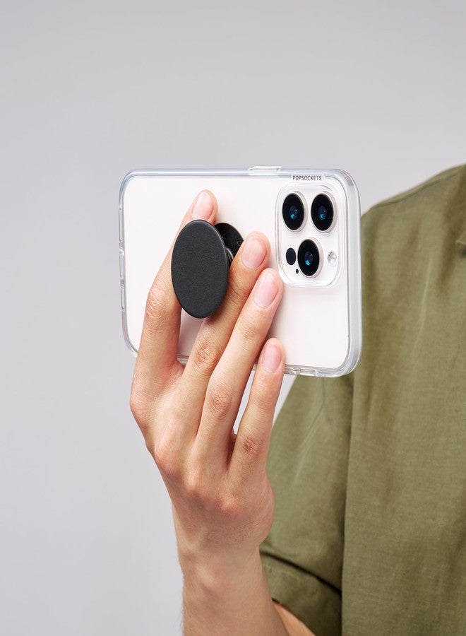 POPSOCKETS قبضة هاتف بوب سوكيتس مع قاعدة قابلة للتوسيع، قبضة لاصقة - أسود - Image 5
