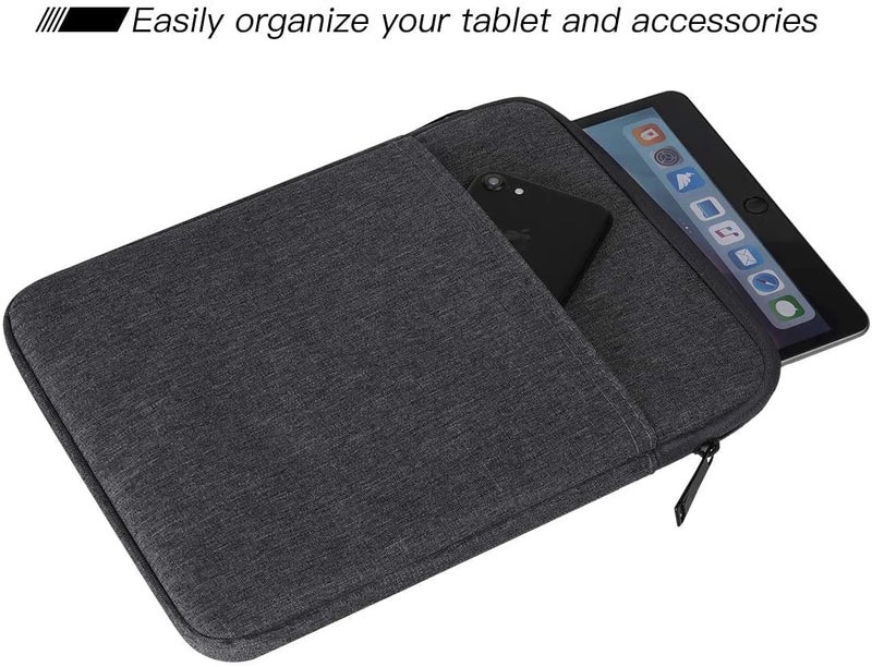 ProElite Tablet Sleeve Case Upto 11.5 inch for iPad 10.2/9.7/10.9/Pro 11/Samsung/Lenovo/Galaxy Tab A9 Plus/S7/S8/S9/Realme Pad/Oppo Pad/Xiaomi Mi pad 7/Redmi Pad, Oneplus Pad (with Pocket), Dark Grey - Image 5